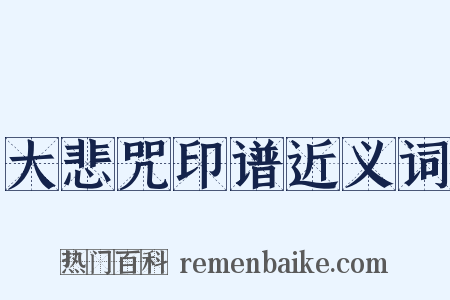 大悲咒印谱近义词是什么意思的图片